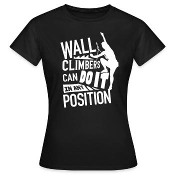 Wall climbers, wall climbers - Women's T-Shirt - black - Front - AI Model Female 172 dark (172cm)