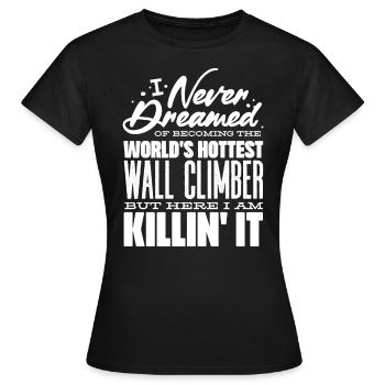 Wall climbers, wall climbers - Women's T-Shirt - black - Front - AI Model Female 172 dark (172cm)