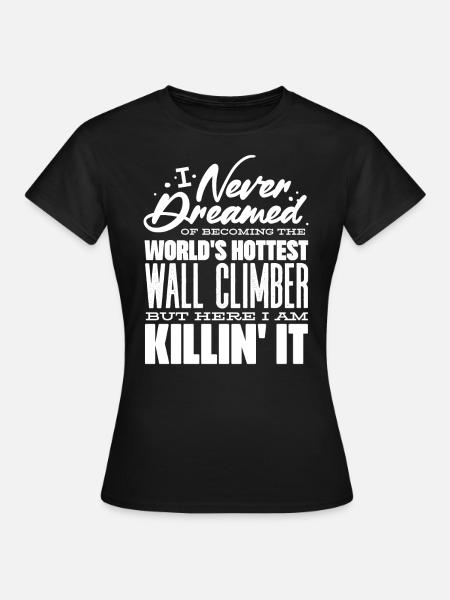 Wandkletterer, Wandklettern - Frauen T-Shirt - Schwarz