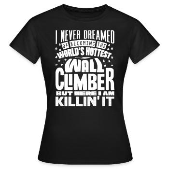 Wall climbers, wall climbers - Women's T-Shirt - black - Front - AI Model Female 172 dark (172cm)