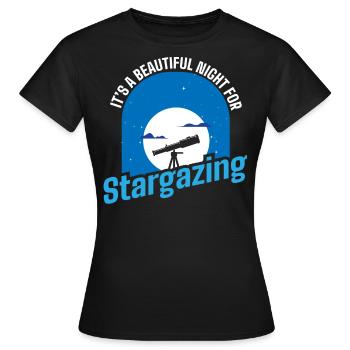Sternengas, Kosmologie, Astronomie -Fernglas - Frauen T-Shirt - Schwarz - Vorne - AI Model Female 172 dark (172cm)