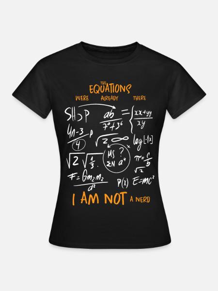 Mathematik Gleichungen - Dame-T-shirt - sort