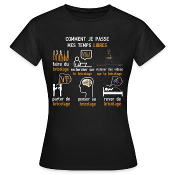 DIY free time DIY gift - Women's T-Shirt - black - Front - AI Model Female 172 dark (172cm)