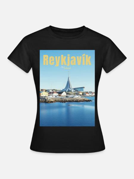 Reykjavík - Frauen T-Shirt - Schwarz