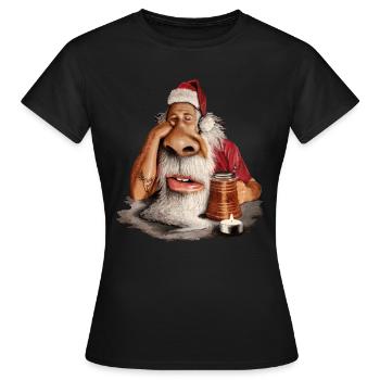 Santa Claus - Frauen T-Shirt - Schwarz - Vorne - AI Model Female 172 dark (172cm)