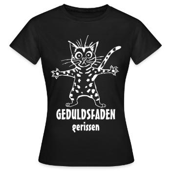 Fil de patience - T-shirt Femme - noir - Devant - AI Model Female 172 dark (172cm)