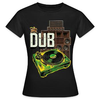 Platine Dub Reggae Soundsystem - T-shirt Femme - noir - Devant - AI Model Female 172 dark (172cm)