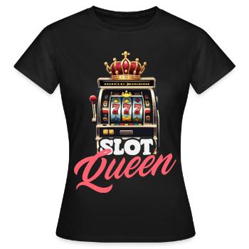 Spielautomaten Königin Casino Glücksspiel Jackpot - Frauen T-Shirt - Schwarz - Vorne - AI Model Female 172 dark (172cm)