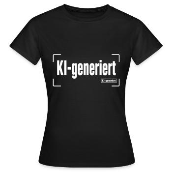 Ki Generiert - Frauen T-Shirt - Schwarz - Vorne - AI Model Female 172 dark (172cm)