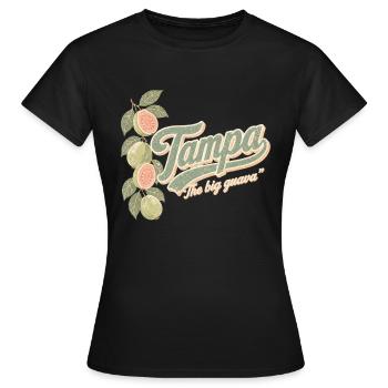 Tampa The Big Guava Retro - Frauen T-Shirt - Schwarz - Vorne - AI Model Female 172 dark (172cm)