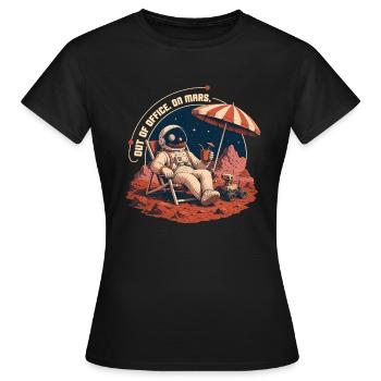 OUT OF OFFICE - Frauen T-Shirt - Schwarz - Vorne - AI Model Female 172 dark (172cm)