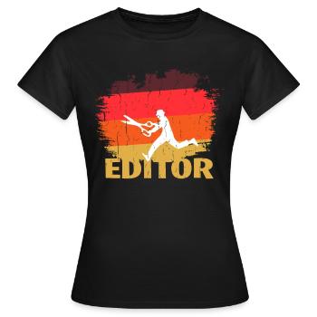 Vintage Editor Design - Frauen T-Shirt - Schwarz - Vorne - AI Model Female 172 dark (172cm)