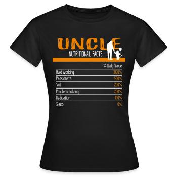 Ingrédients Oncle - T-shirt Femme - noir - Devant - AI Model Female 172 dark (172cm)