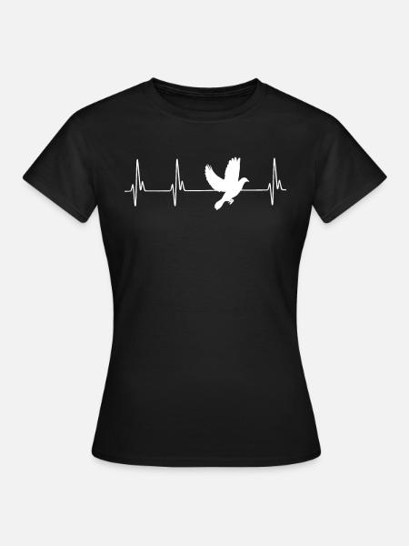 Dove EKG - Frauen T-Shirt - Schwarz