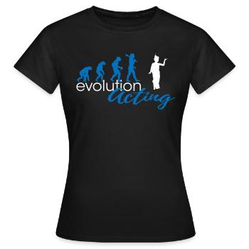 Évolution par intérim - T-shirt Femme - noir - Devant - AI Model Female 172 dark (172cm)