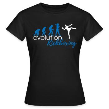 Evolution du kickboxing - T-shirt Femme - noir - Devant - AI Model Female 172 dark (172cm)