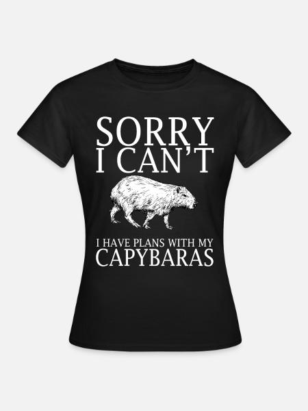 Capybaras Funny Shirt - Frauen T-Shirt - Schwarz