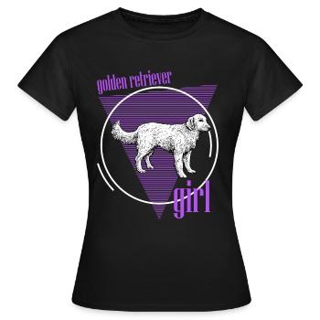 Goldenretrievers, Golden Retrievers, Golden Retrie - T-shirt Femme - noir - Devant - AI Model Female 172 dark (172cm)