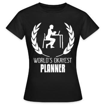 planner - T-shirt Femme - noir - Devant - AI Model Female 172 dark (172cm)