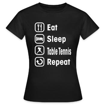table tennis - Frauen T-Shirt - Schwarz - Vorne - AI Model Female 172 dark (172cm)