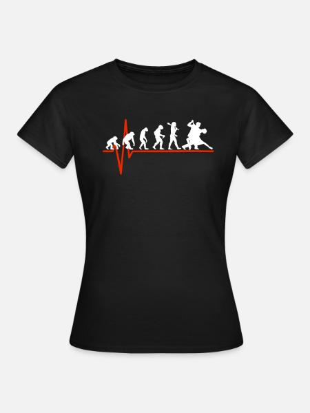 Salsa Heartbeat - EVOLUTION OF SALSA - Women's T-Shirt - black