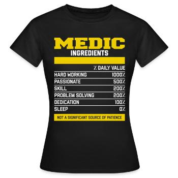 T-shirt de bons ingrédients médicinaux - T-shirt Femme - noir - Devant - AI Model Female 172 dark (172cm)