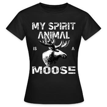 Spirit Animal Mosses - Women's T-Shirt - black - Front - AI Model Female 172 dark (172cm)