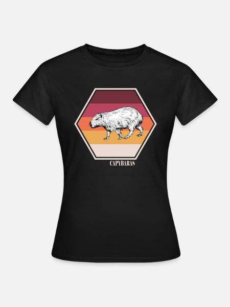 Maglietta capibara - Maglietta da donna - nero