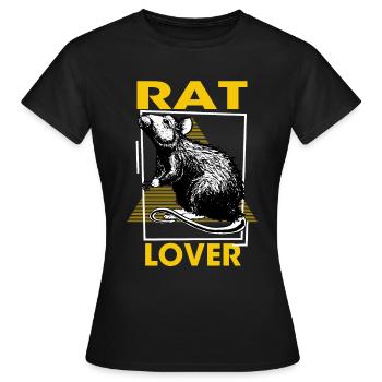 Rat Lover - Rodent, Rat, Rato - Frauen T-Shirt - Schwarz - Vorne - AI Model Female 172 dark (172cm)