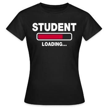 étudiant - T-shirt Femme - noir - Devant - AI Model Female 172 dark (172cm)