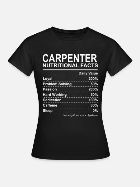 Carpenter Nutritional Facts - Dame-T-shirt - sort