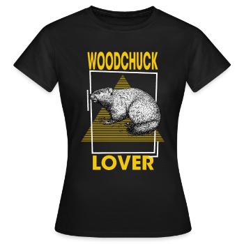 Woodchuck Lover - Bosmarmot, marmot, marmot ju - Women's T-Shirt - black - Front - AI Model Female 172 dark (172cm)