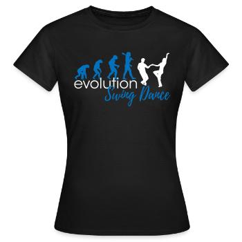 Evolution de la danse swing - T-shirt Femme - noir - Devant - AI Model Female 172 dark (172cm)