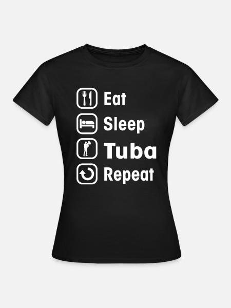 tuba - Frauen T-Shirt - Schwarz