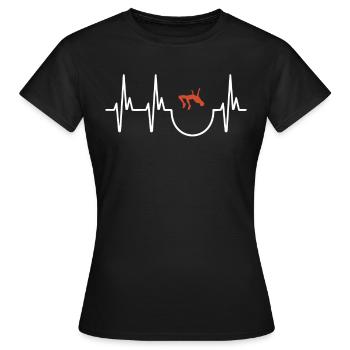 High jumping - Women's T-Shirt - black - Front - AI Model Female 172 dark (172cm)