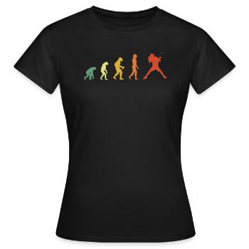 Retro Table Tennis Evolution - Frauen T-Shirt - Schwarz - Vorne - AI Model Female 172 dark (172cm)