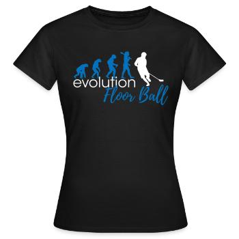 FloorBall Evolution - T-shirt Femme - noir - Devant - AI Model Female 172 dark (172cm)
