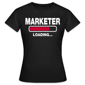 Marketer - Women's T-Shirt - black - Front - AI Model Female 172 dark (172cm)