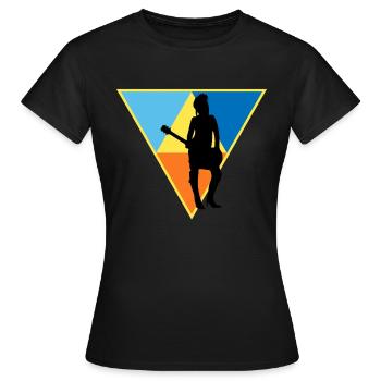 Distressed Musician - Frauen T-Shirt - Schwarz - Vorne - AI Model Female 172 dark (172cm)