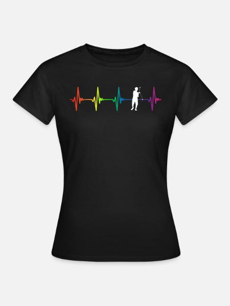 Yo-Yoing Rainbow Heartbeat - Frauen T-Shirt - Schwarz