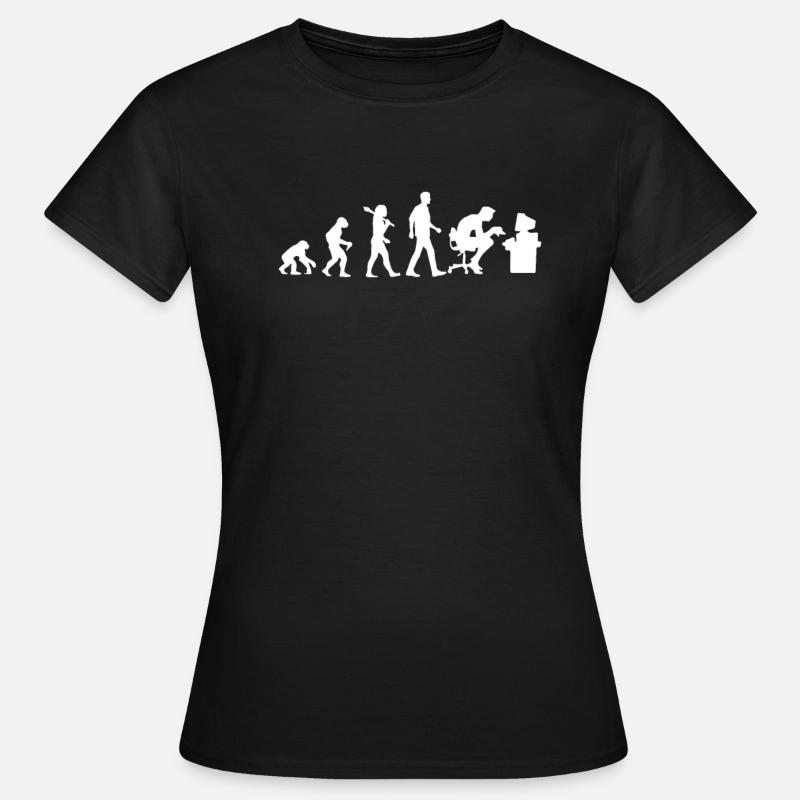 Nerd Evolution - Frauen T-Shirt - Schwarz