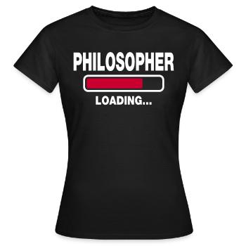 Philosophe - T-shirt Femme - noir - Devant - AI Model Female 172 dark (172cm)