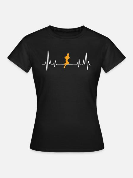 jogging tee present idea - Frauen T-Shirt - Schwarz