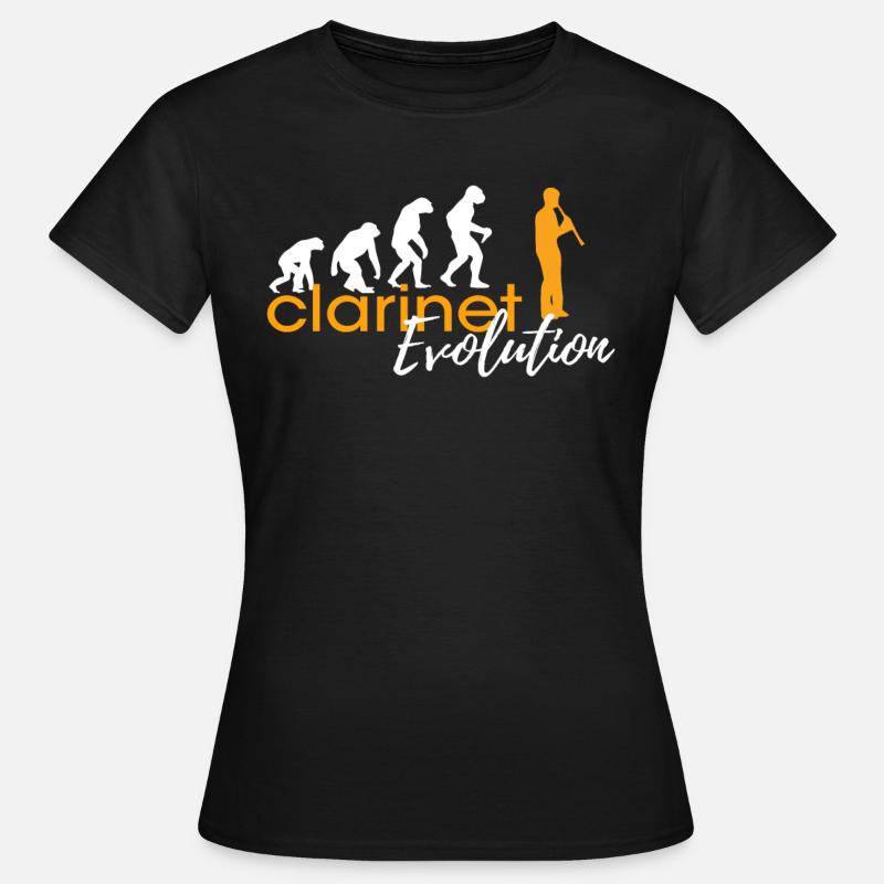 ÉVOLUTION DE LA CLARINETTE - T-shirt Femme - noir
