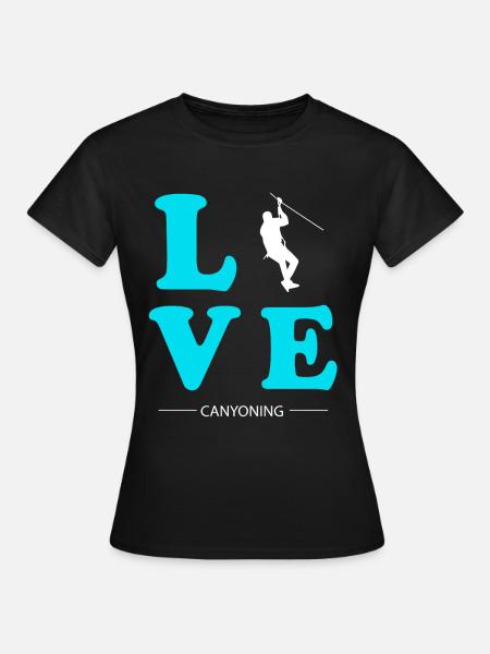 CANYONING LOVE - Frauen T-Shirt - Schwarz
