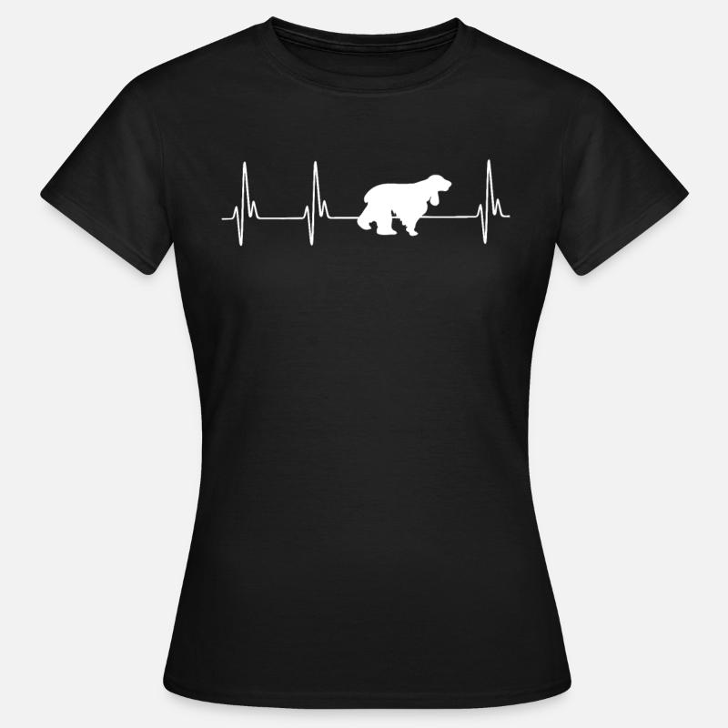 Cocker Spaniel ECG - Women's T-Shirt - black