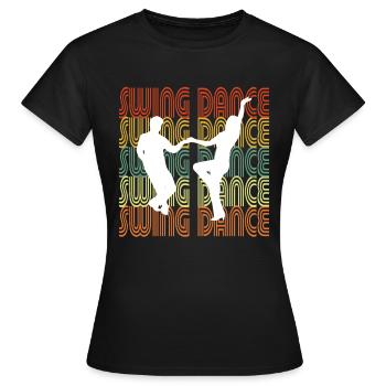 SWING DANCE - Women's T-Shirt - black - Front - AI Model Female 172 dark (172cm)