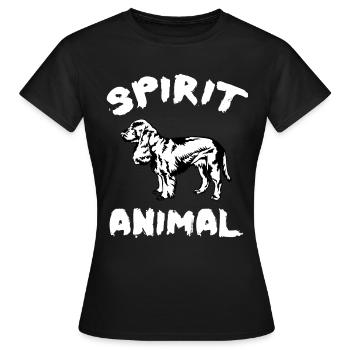 SPANIEL - Women's T-Shirt - black - Front - AI Model Female 172 dark (172cm)