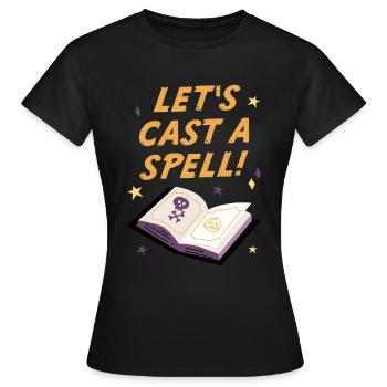 Jetons un sort, Halloween - T-shirt Femme - noir - Devant - AI Model Female 172 dark (172cm)