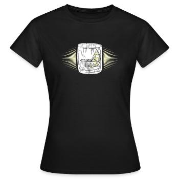 Gin - Frauen T-Shirt - Schwarz - Vorne - AI Model Female 172 dark (172cm)